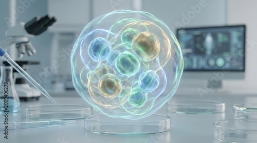 Cells close up, scientific background concept for biology, healthcare and research themes, abstract organic structure with detailed microscopic texture, clean modern composition, soft luminous color,