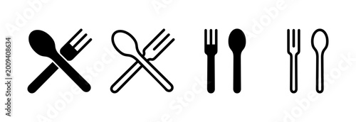 Canvas Print spoon and fork icon vector illustration