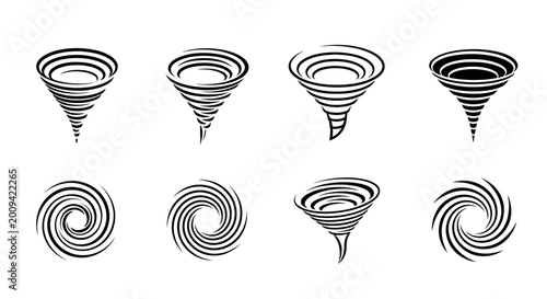 Photos Tornado Swirl Icons Set