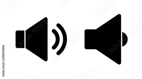 Cuadro en lienzo Speaker icon set vector