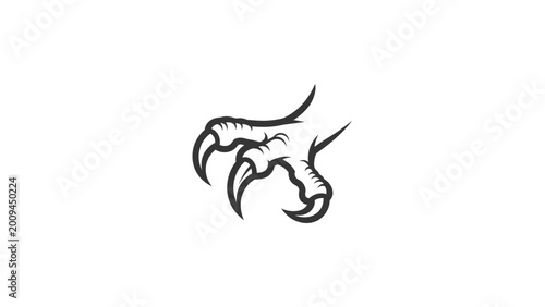 Obraz na plátně Stylized Eagle Talon Claw Graphic Icon