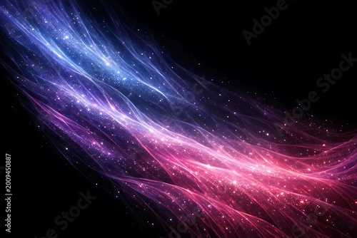 Abstract Neon Lights Background with Blue and Pink Glow