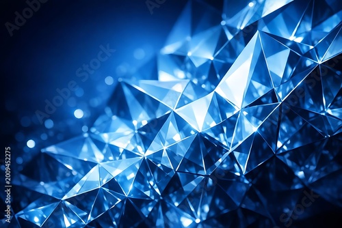 Abstract Blue Geometric Shapes Background Design Elements