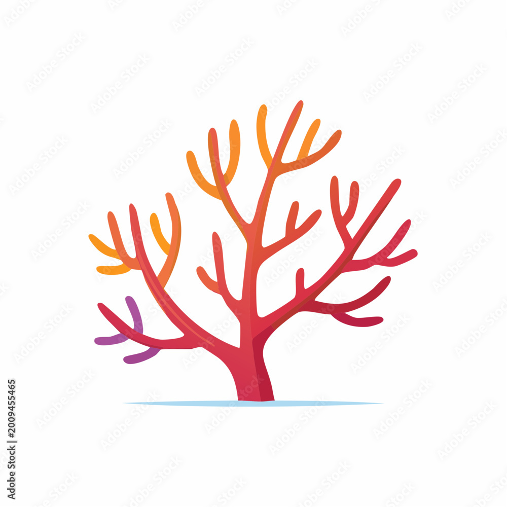 Fototapeta premium Stylized Coral Illustration