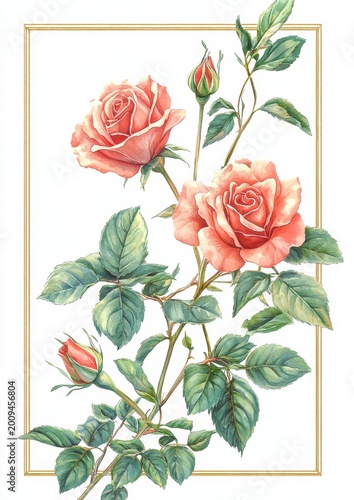 Rose frame background