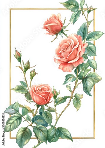 Rose frame background