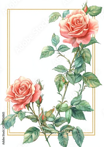 Rose frame background