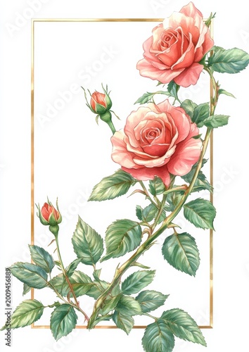 Rose frame background