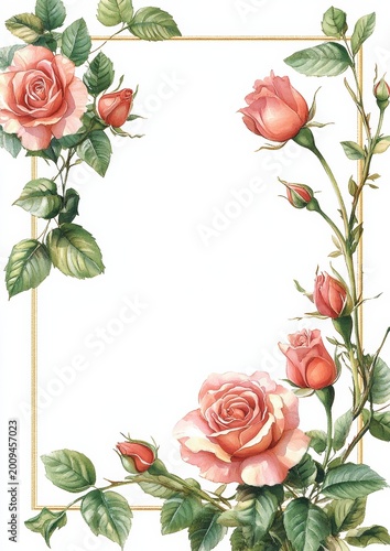 Rose frame background