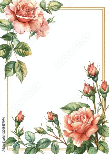 Rose frame background