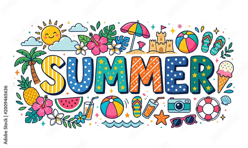 Fototapeta premium Summer text