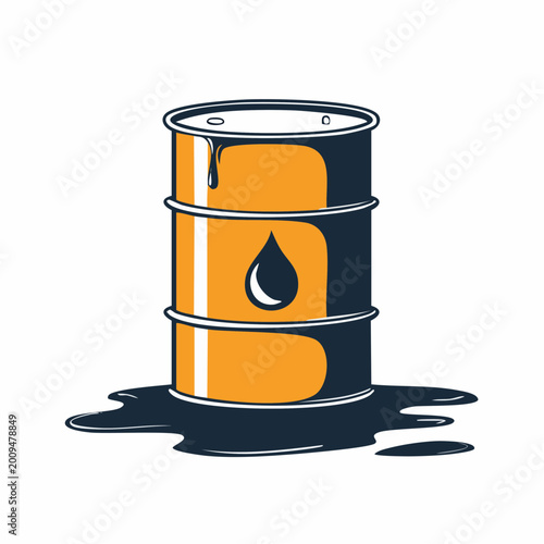 Oil Barrel with Spill