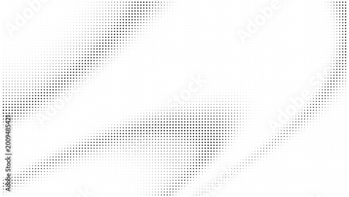 Bild auf Leinwand Diagonal halftone pattern with black dots on white background halftone diagonal