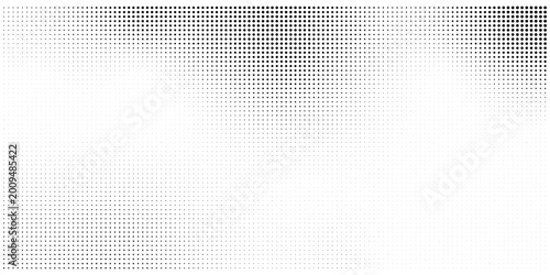 Foto Abstract halftone pattern with scattered black dots halftone abstract background