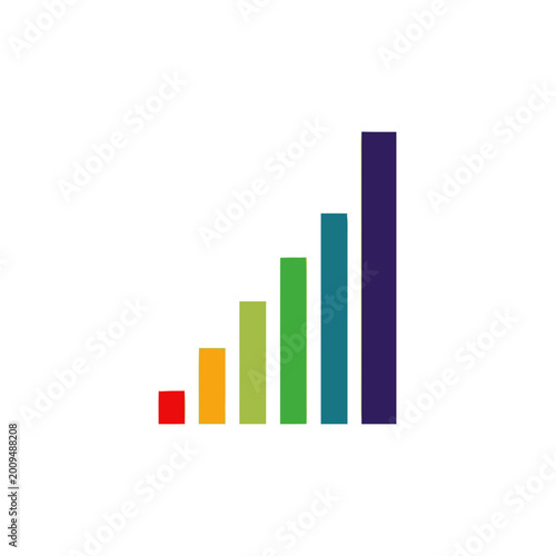 Colorful bar graph with ascending values. Free Download Colorful bar graph with ascending values. - GFXLoad
