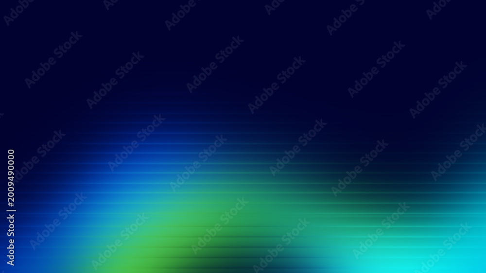Fototapeta premium Abstract Neon Gradient Background Blue Green Cyan Glow Dark Horizontal Lines Blur Smooth Texture for Website Banner