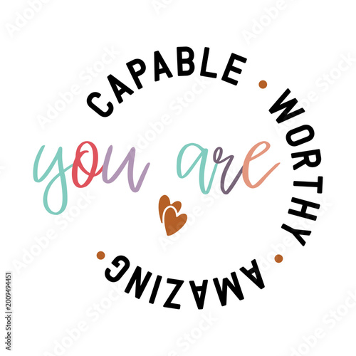Quadro su tela You are capable worthy amazing