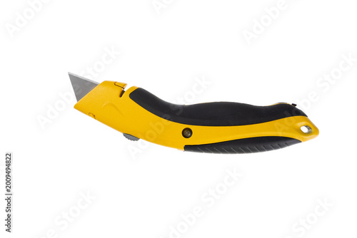 Cuadro en lienzo Segmented blade or snap-off blade utility knife isolated on white background