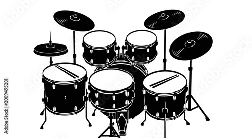 Fotografía Drum Kit Silhouette