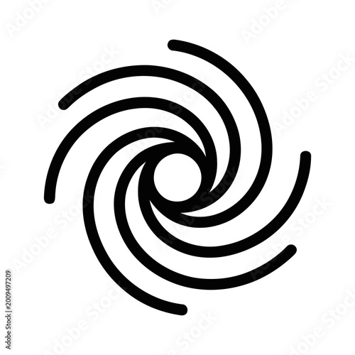 Φωτογραφία Stylized Swirl Hurricane Symbol With Concentric Circular Lines Representing A Vo