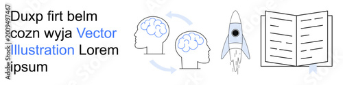 Tableau sur toile Education, innovation, idea development, brain processes, knowledge sharing, creativity