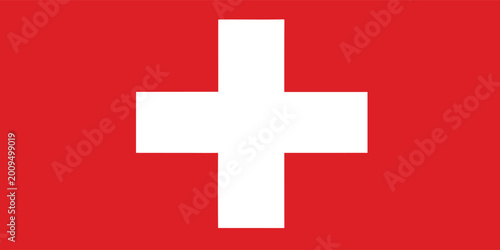Swiss flag illustration red background white cross symbol