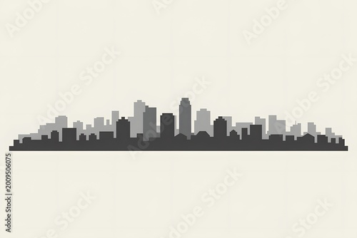 Vector illustration background city skyline silhouette cityscape landscape footer