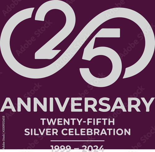 25th Anniversary Silver Celebration Logo Design.