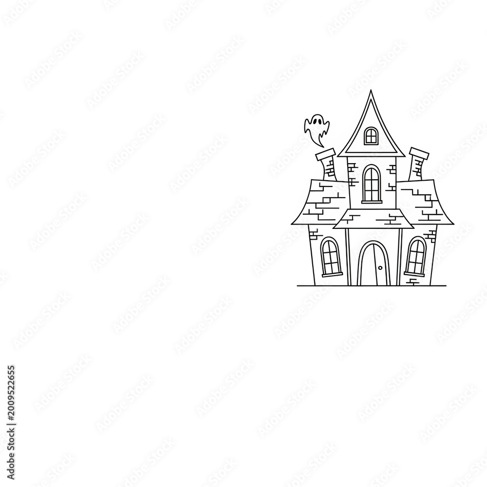 Fototapeta premium A large house with a steepled roof.