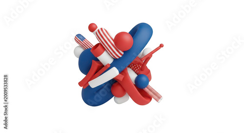 Magnetic forces demonstrated with repelling bar magnets