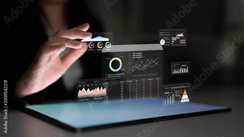 Foto A financial and marketing KPI dashboard for business analytics and strategy