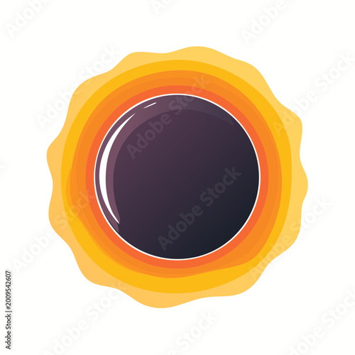 Tableau sur toile Abstract representation of a black hole with accretion disk