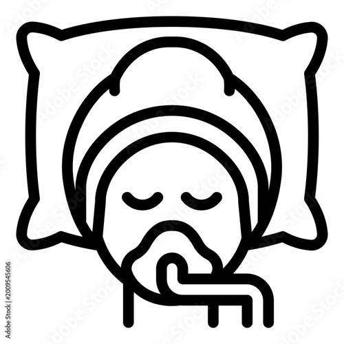 Canvas Print anesthesia sleep outline icon