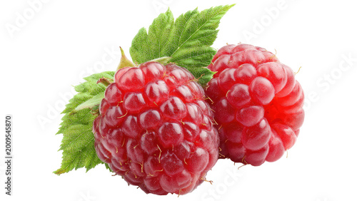 Fotografie raspberry on white background