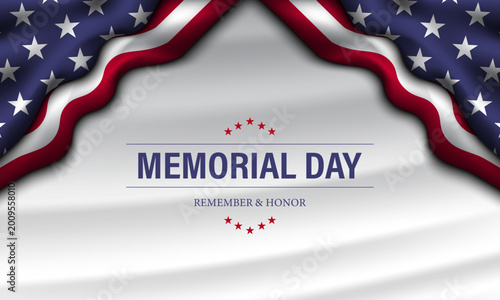 Memorial Day Background Design. Memorial Day is observed each year in May.
