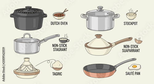 Canvastavla Variety of Cooking Pots and Pans.