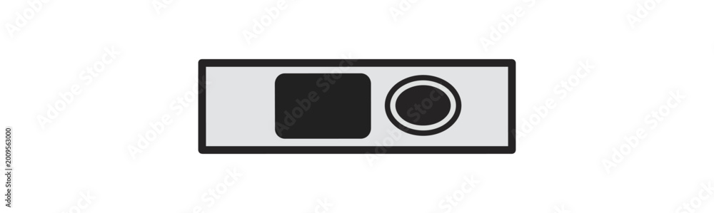 Fototapeta premium Electronic device interface button control icons
