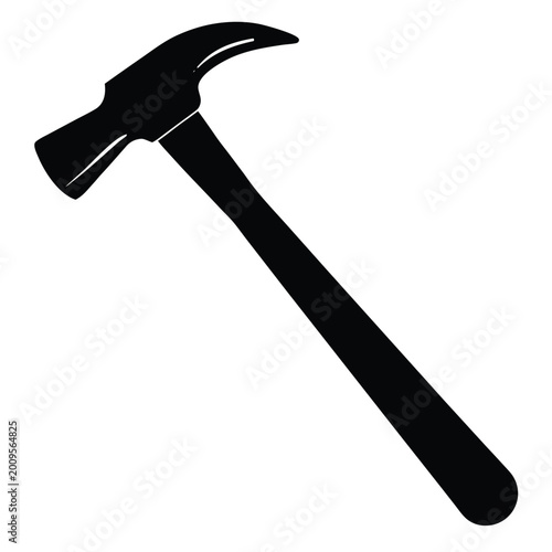 Tablou pe pânză Hammer on white background illustration