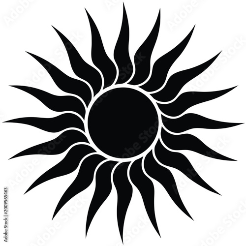 Sun on white background illustration