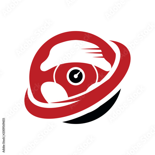 This logo features a dynamic and modern automotive theme, ideal for businesses related to speed, transportation services, or car communities, The central element of the design 