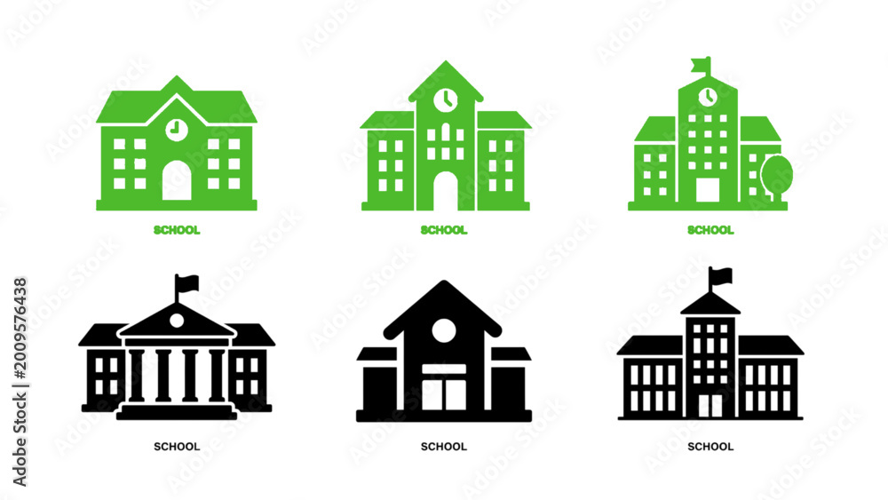 Fototapeta premium Eco-friendly house icons with sustainable and green living concepts.