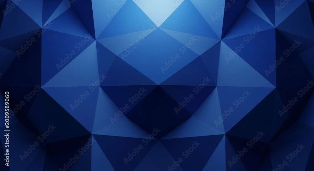 Obraz premium Abstract blue geometric pattern a symphony of shapes and shades