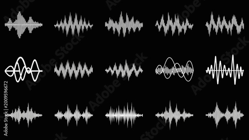 Collection of various waveform patterns.