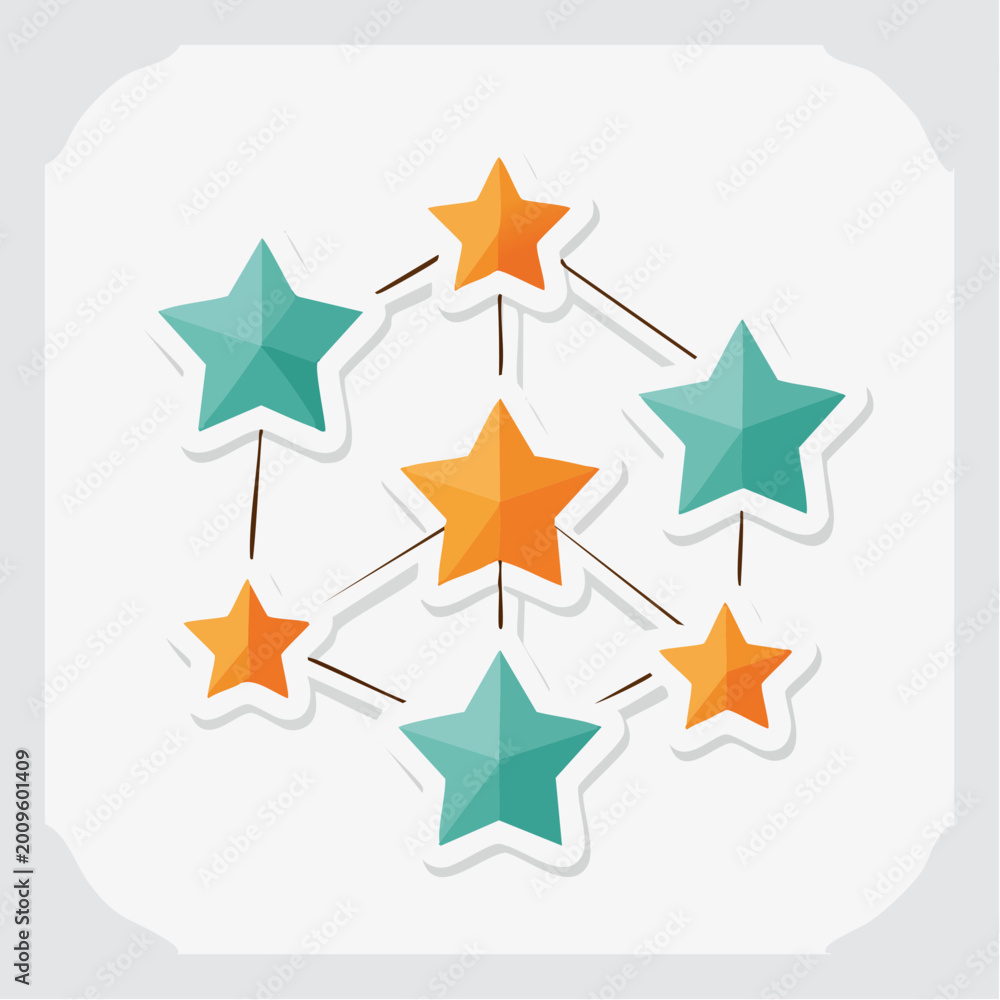 Obraz premium Network of Stars