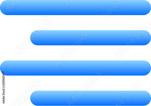 Foto Modern blue gradient align right text sign for digital formatting and document e