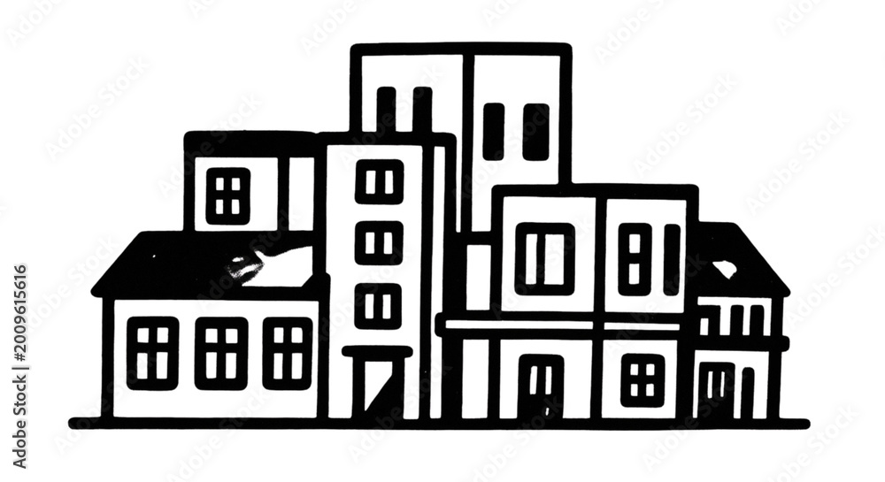 Naklejka premium vector illustration of a building