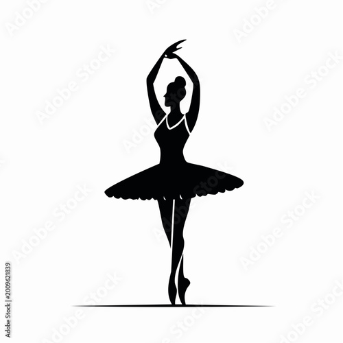 Silhouette of a Ballerina in a Tutu