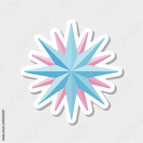 Stylized Starburst or Compass Rose Sticker