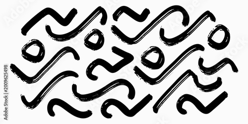 Obraz na płótnie abstract brush stroke pattern with varied lines on a white background high quali