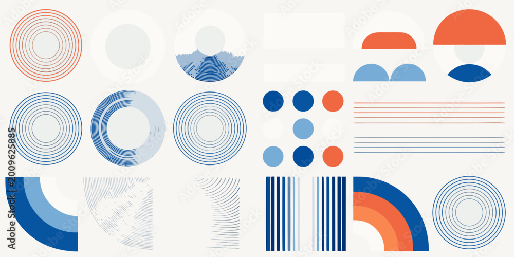 Obraz premium abstract geometric shapes and lines contemporary vector illustration